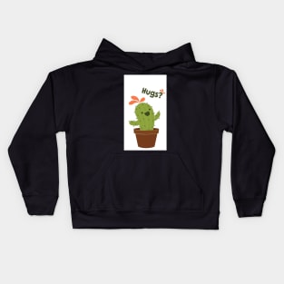 Cactus man gift art design Kids Hoodie